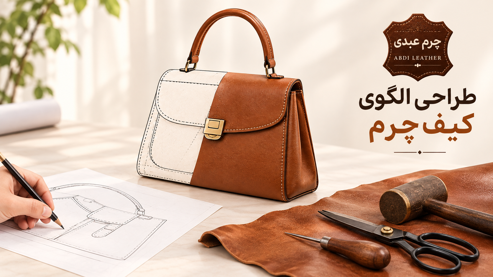 طراحی الگوی کیف دوشی چرم و محصولات چرمی