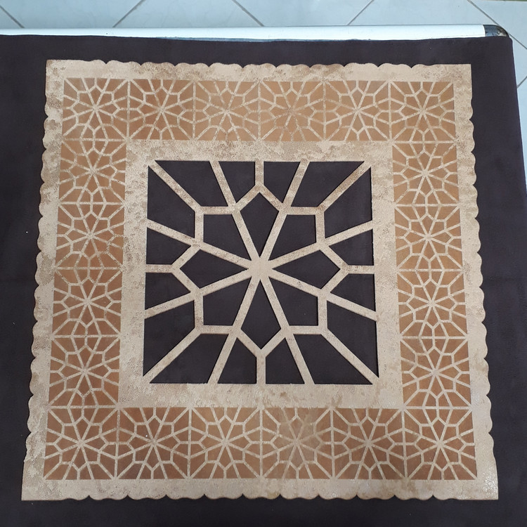 رومیزی مخمل پشت نمدی طرح اسلیمی