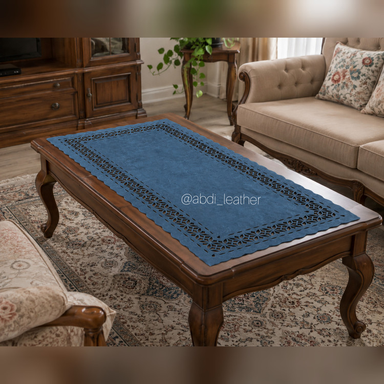 رومیزی چرم پارچه ای مخمل مستطیل