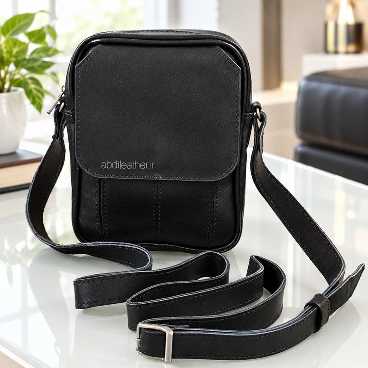کیف دوشی چرم طبیعی مردانه